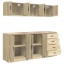 vidaXL Garagenschränke 6 Stk Sonoma-Eiche Holzwerkstoff 3328343_6