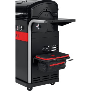 Char-Broil Kühltasche MADE2MATCH am Grill befestigt. Ideal für Grillutensilien und kühle Getränke.