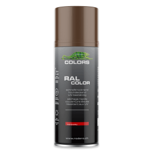 COLORS Sprühlack RAL8011 Nussbraun Glanz, 400ml Dose.