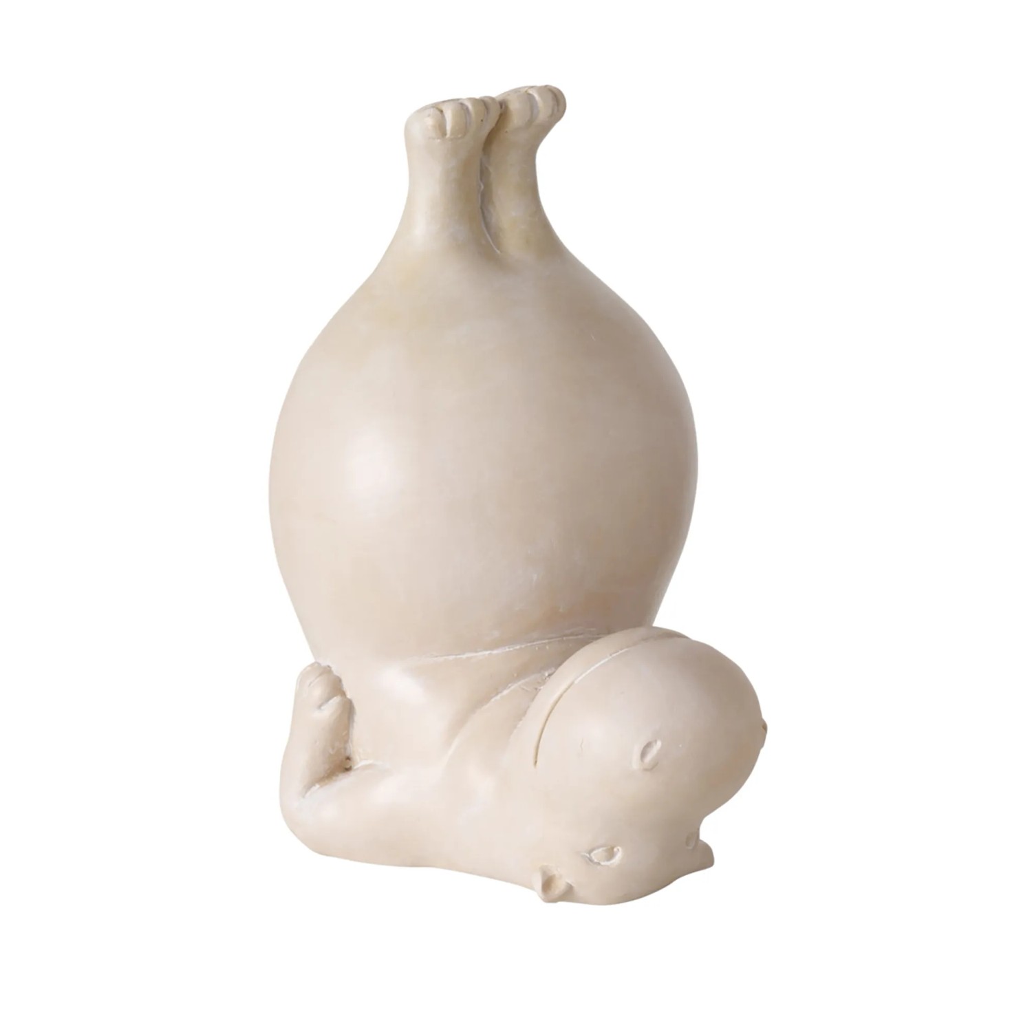 Beige Boltze Hippo Figur, 12cm, aus Kunstharz, als Deko-Figur.