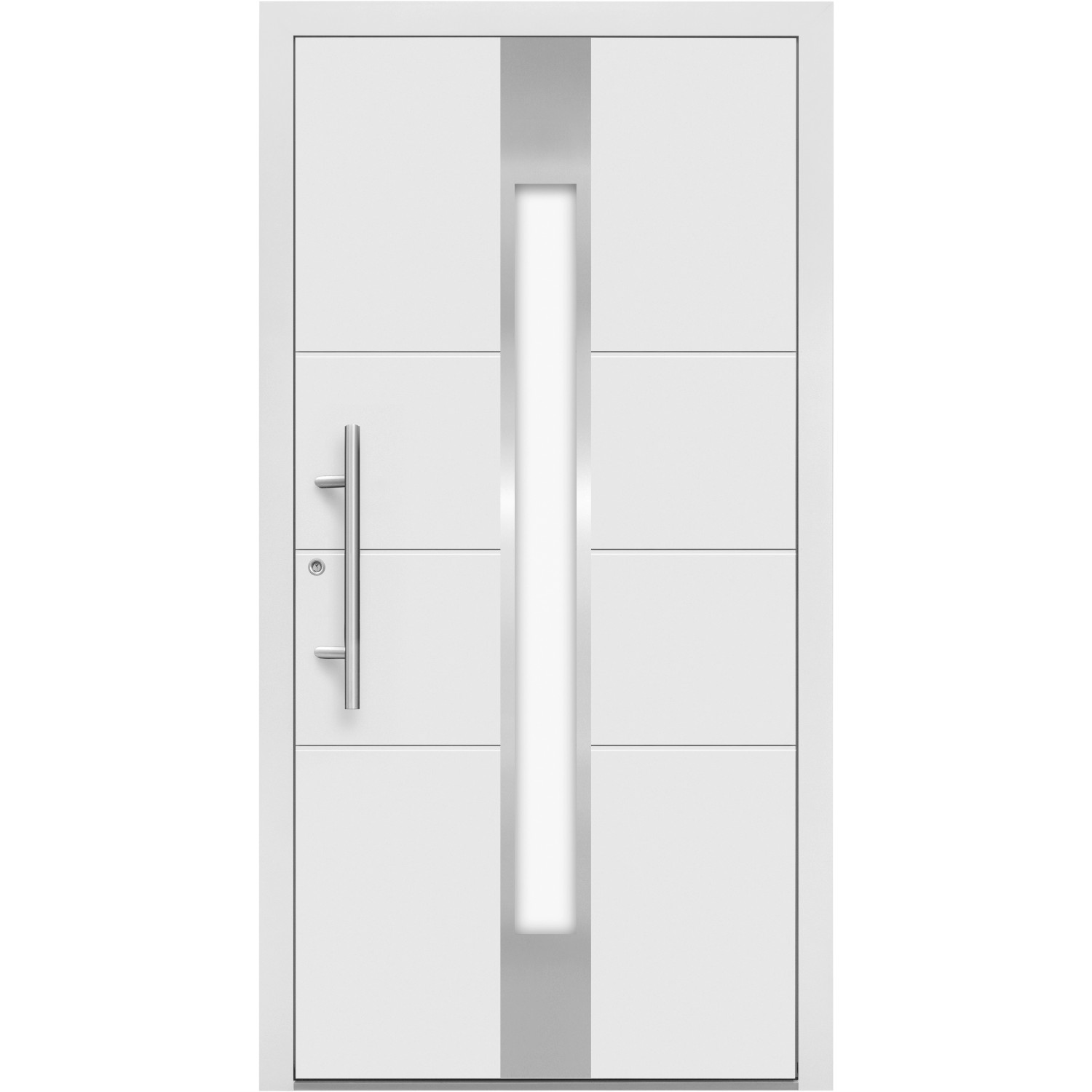 Aluminium-Haustür Moderno M560/B 110 cm x 210 cm Weiß Anschlag Links günstig online kaufen