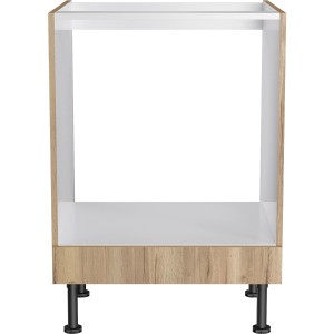 Optifit Herdumbau Erik290 in Wildeiche, 60 cm breit. Unterschrank für Backofen und Kochfeld.