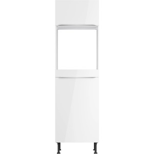 Weißer Optifit Hochschrank Arvid986 für Backofen und Kühlschrank, 60 cm breit.