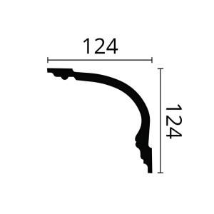 Abbildung einer weißen NOEL & MARQUET NMC Z6-Box ARSTYL Eckleiste mit Maßangaben.