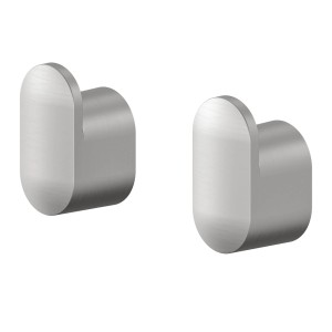 Tiger Cooper Handtuchhaken, 2er-Set, gebürsteter Edelstahl, Badaccessoires.