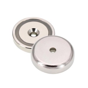 Zwei verchromte Tifler Topfmagnete Neodym, Durchmesser 25mm, für Haushaltshelfer.