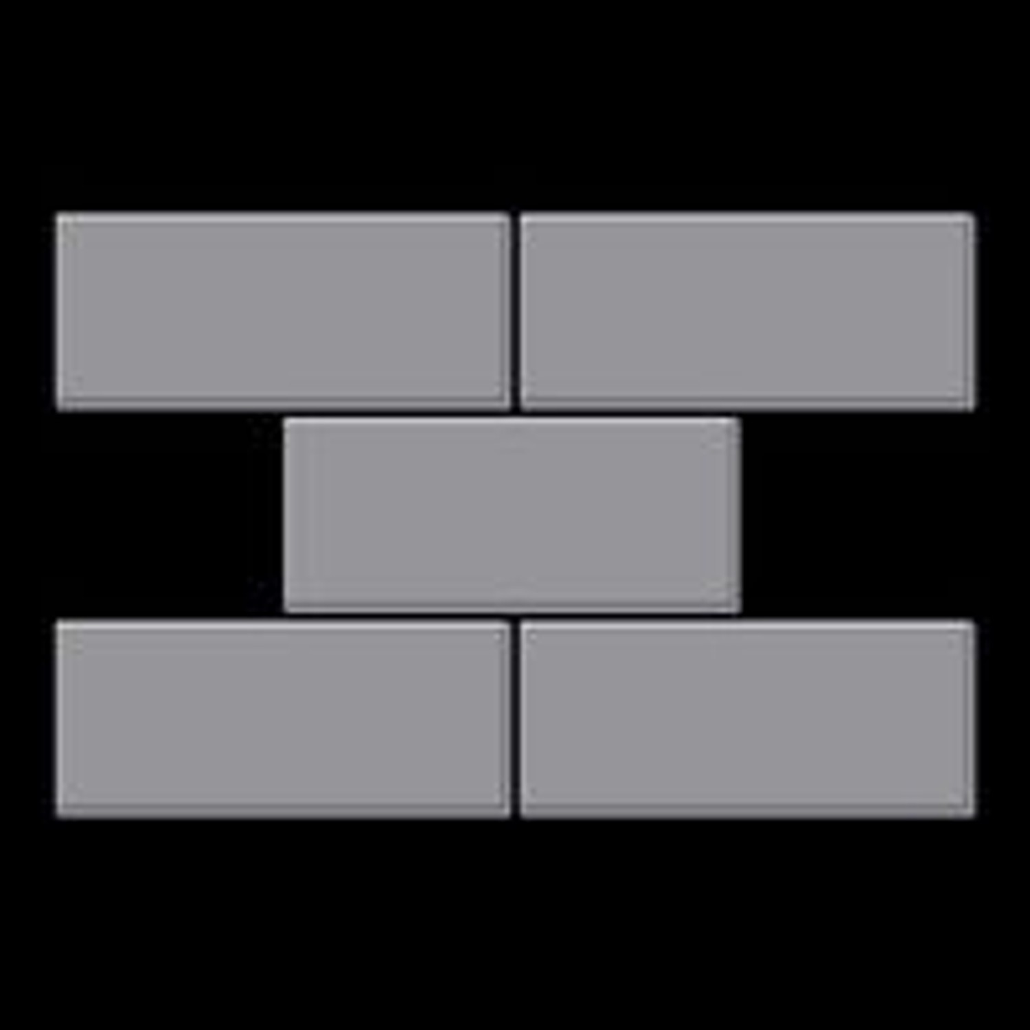 Mosaikfliese Subway, Edelstahl matt grau, 50 Stück für 0,58 m².