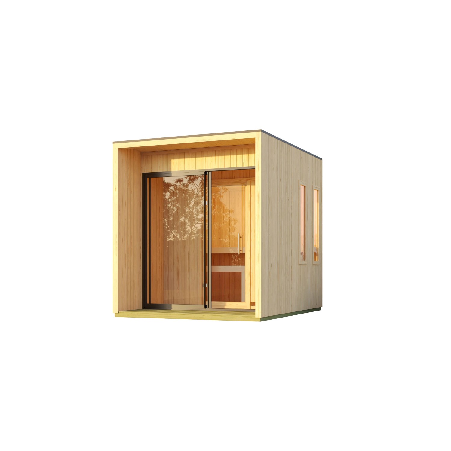 Chillroi 73mm Saunahaus Isidora Inklusive Saunaofen mit Eingebauter Steueru günstig online kaufen