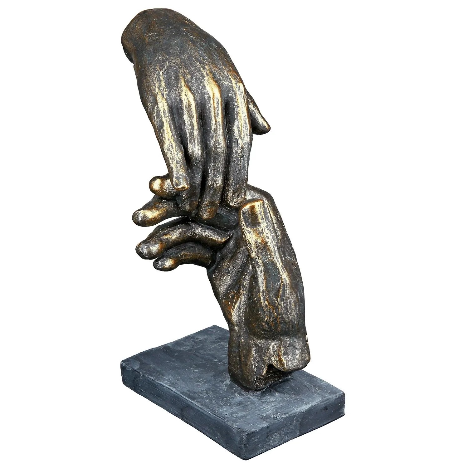 Gilde Skulptur Two Hands Bronzefarben 21 cm x 13 cm