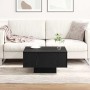 Quadratischer Couchtisch in Schwarz Eichen-Optik, 60x60 cm, aus Holzwerkstoff. Modernes Design für Wohnzimmer.