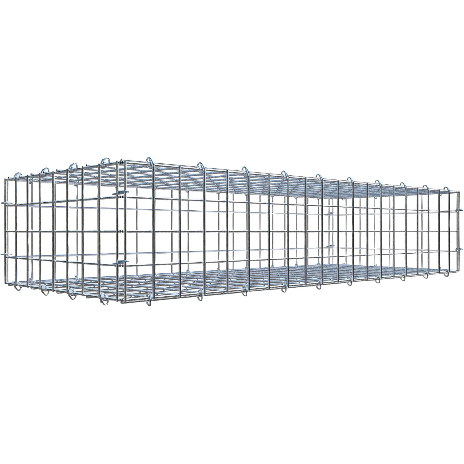 Gabiona C-Ring-Gabione 20 x 100 x 40 cm Maschenw 5 x 5 cm