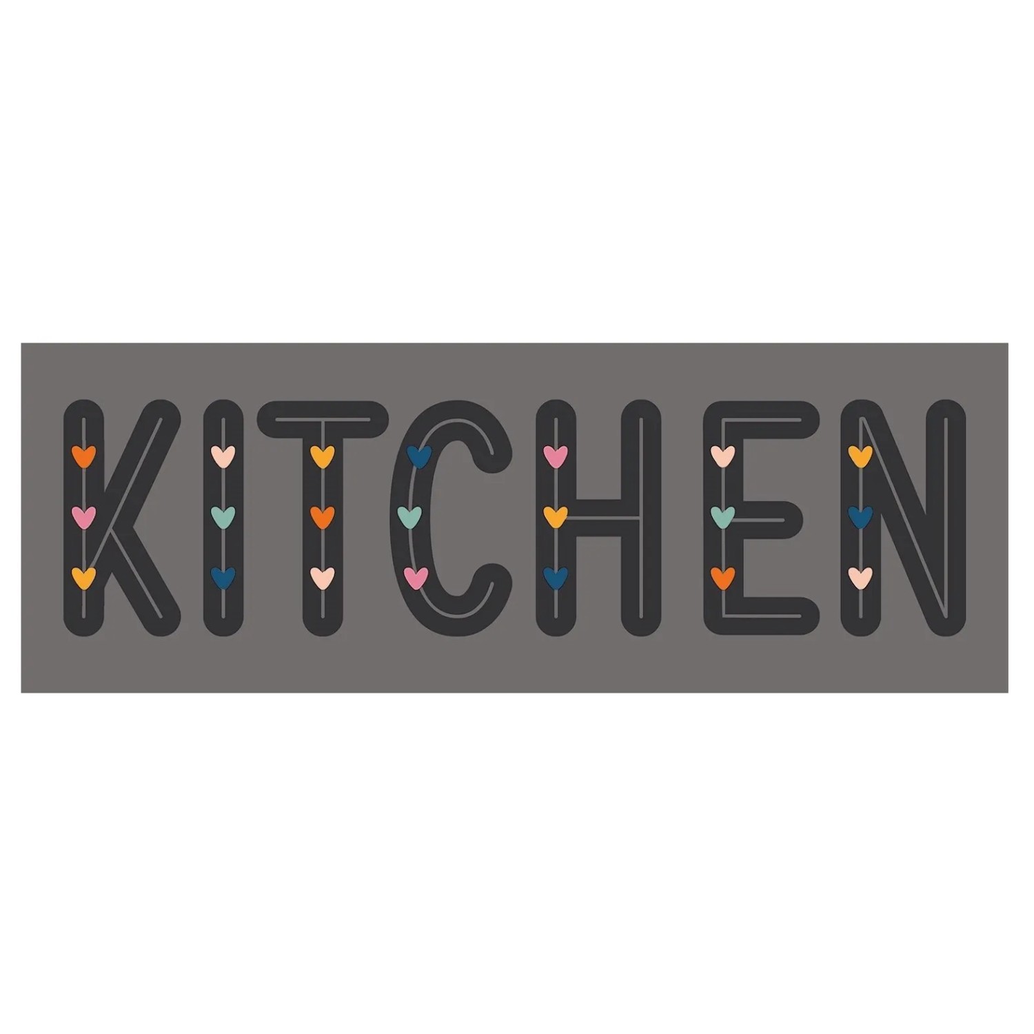 MD Mattings Läufer Fancy Kitchen Grau 150 cm x 50 cm