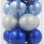 Vitbis Weihnachtskugeln Arctic Mix, 28 Stück, Ø 6cm, in Blau- und Silber-Tönen.