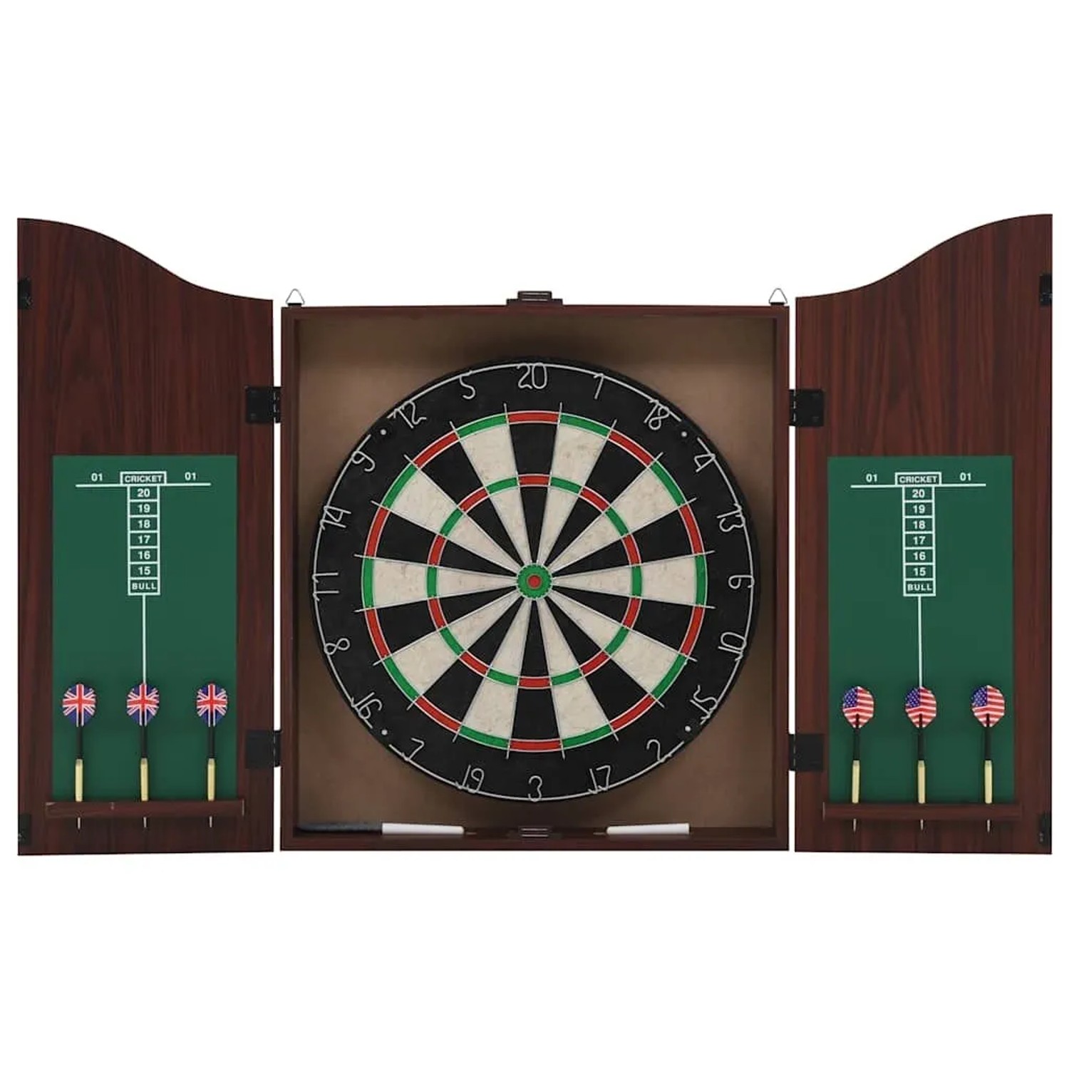 vidaXL Professionelles Dartboard Sisal mit Schrank und 6 Dartpfeilen 91462