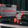 Gedore Steckschlüssel-Satz R59003026, 26-teilig, im schwarzen Koffer mit roten Akzenten.