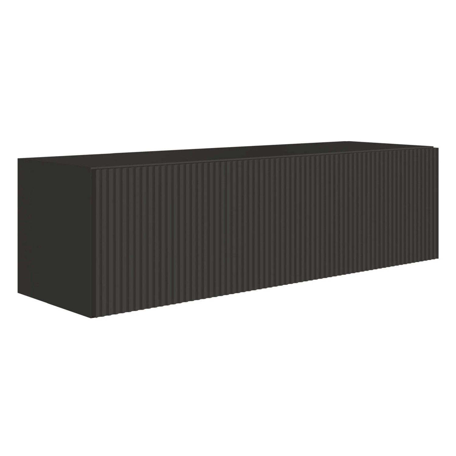 Selsey TV-Hängeboard Veldio mit Lamellenfront 100 cm Schwarz günstig online kaufen
