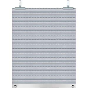 Schellenberg Rolladenpanzer-Set Mini, 80x100 cm, grau, mit Aufhängung und Endleiste.
