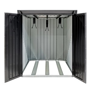 Westmann Metall-Fahrradgarage Velos 1 inkl. Boden 133 x 222 x 151 cm Schwarz