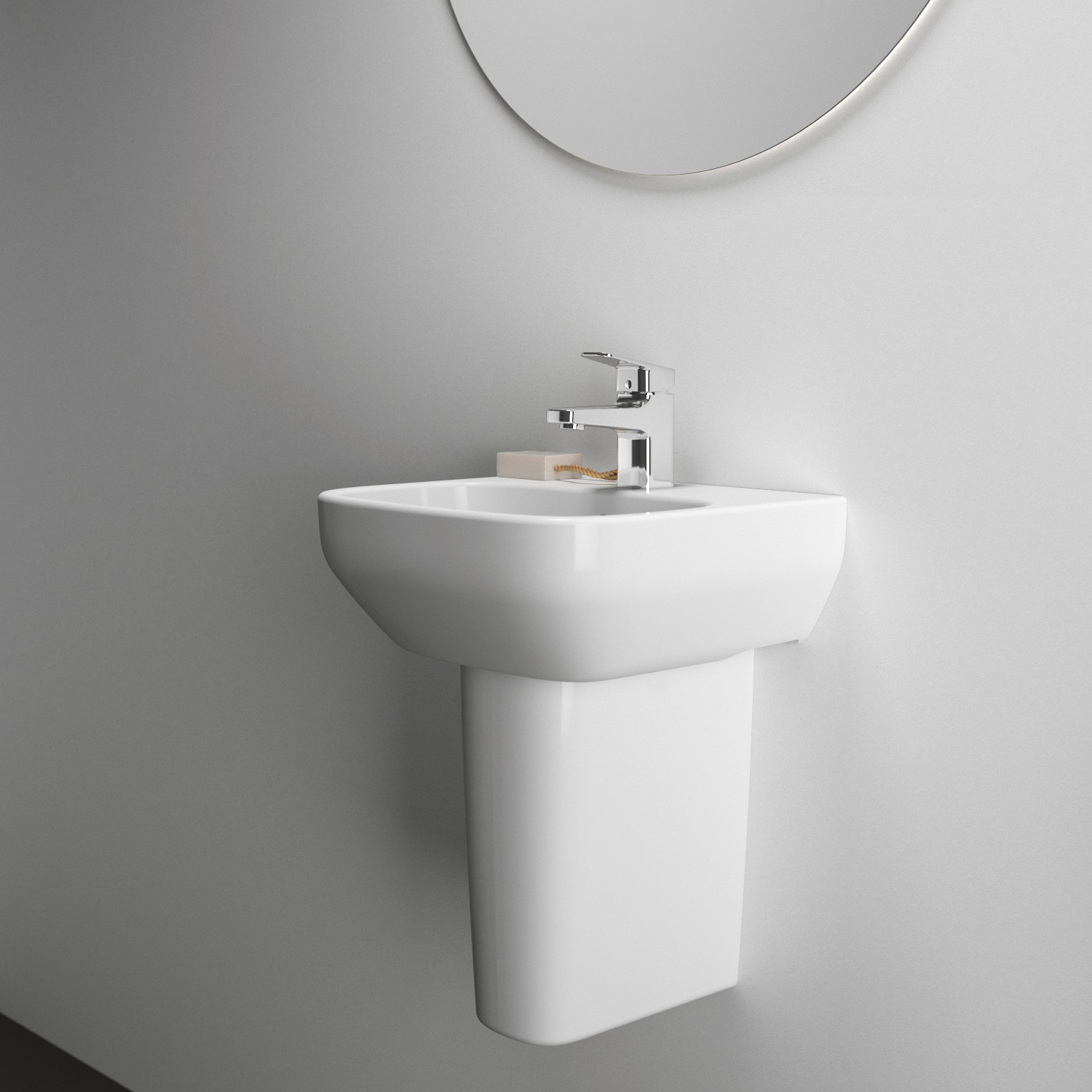 Ideal Standard Ceraplan Waschtisch mit Armatur in Chrom, H60. Modernes Bad-Design.