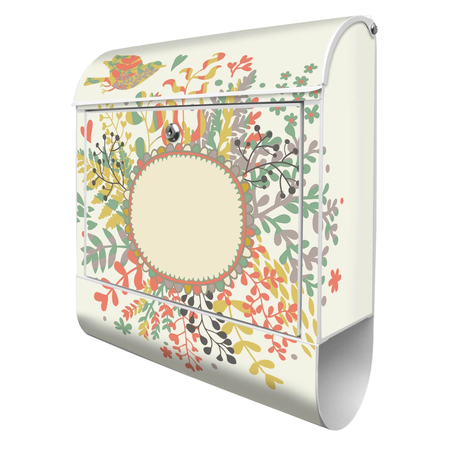 Banjado Design Briefkasten Weiß Pulverbeschichtet 39x47x14cm 2 Schlüssel Mi günstig online kaufen