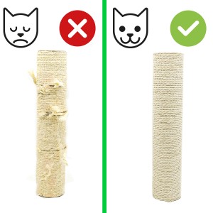 eyepower Sisalstamm 40cm: Vorher-Nachher-Vergleich für Kratzbaum-Zubehör.