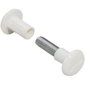 Hettich Verbindungsschraube M6, 29-40 mm, weiß, 10er-Set für Möbelausstattung.