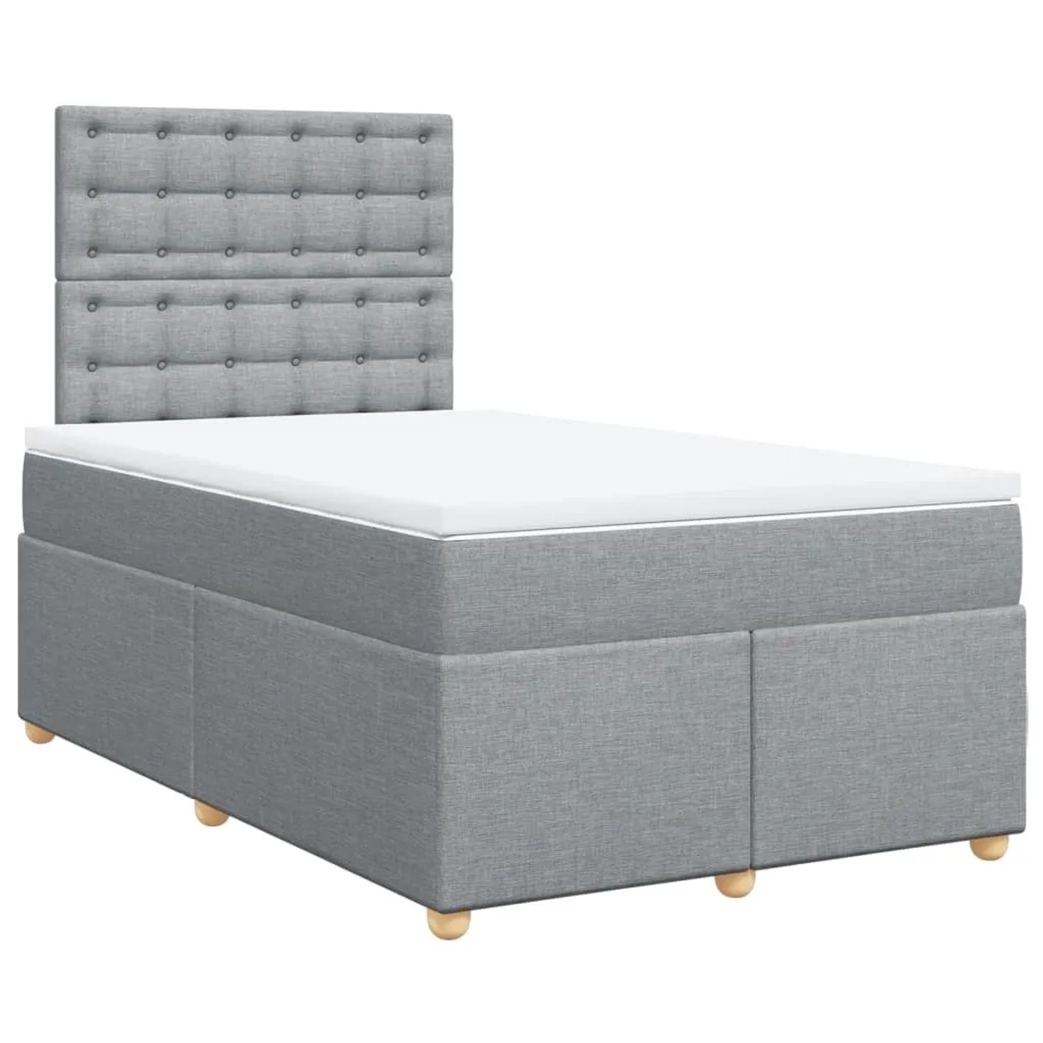 vidaXL Boxspringbett mit Matratze Hellgrau 120x200 cm Stoff 3293561 günstig online kaufen