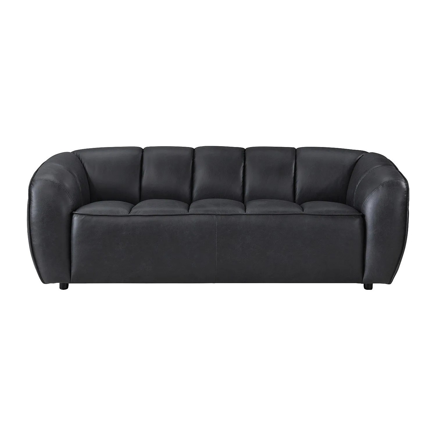 Vente-unique Sofa Ohne Schlafmöglichkeit Pradoni Schwarz 202.5 cm
