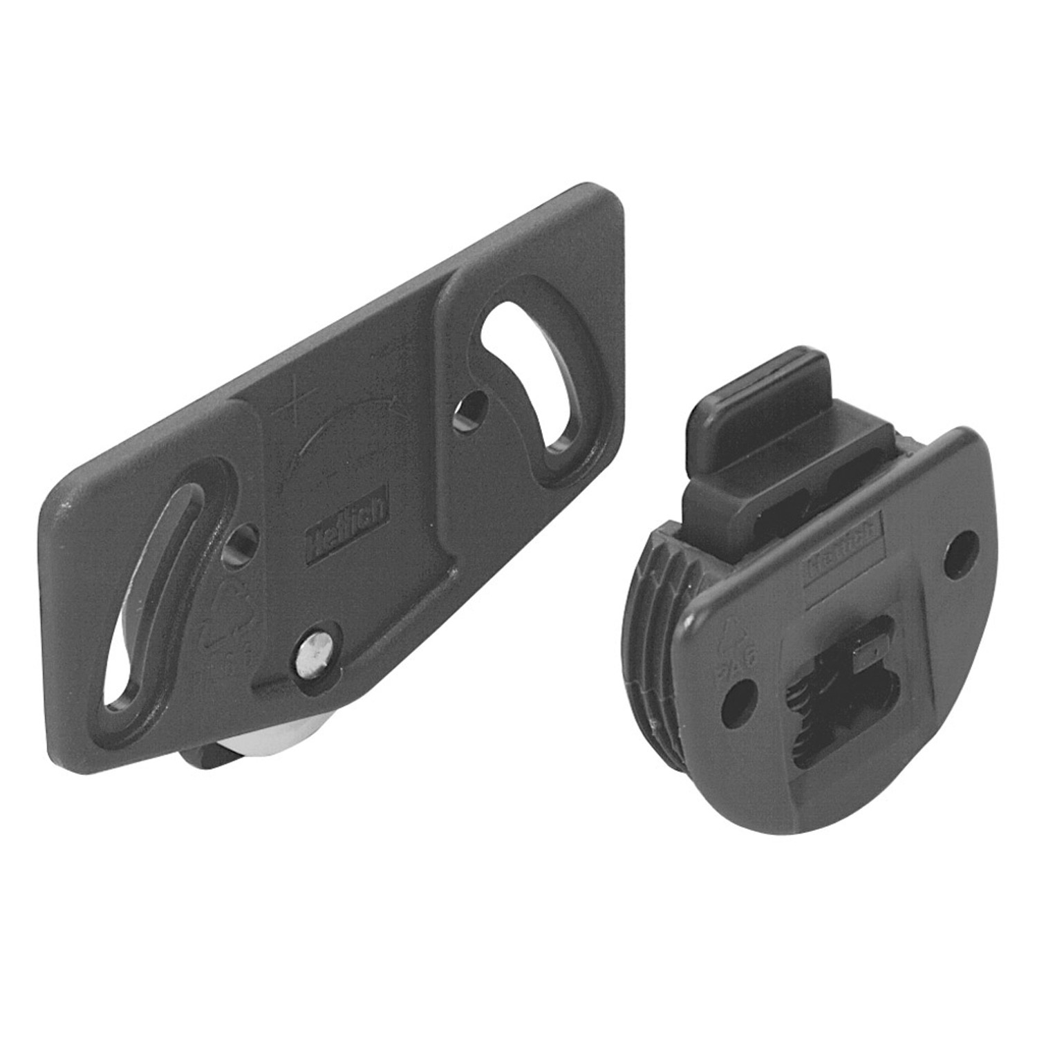 Hettich Montagesatz SlideLine 1plus für eine Tür 30 kg Kunststoff Braun