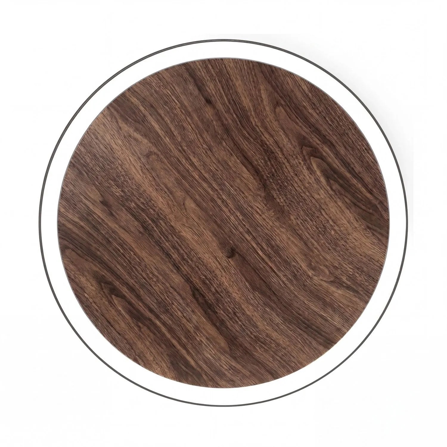 Licht-Erlebnisse LED Deckenleuchte Holz Dimmbar Über Wandschalter Rund DM 50 CM 3500K