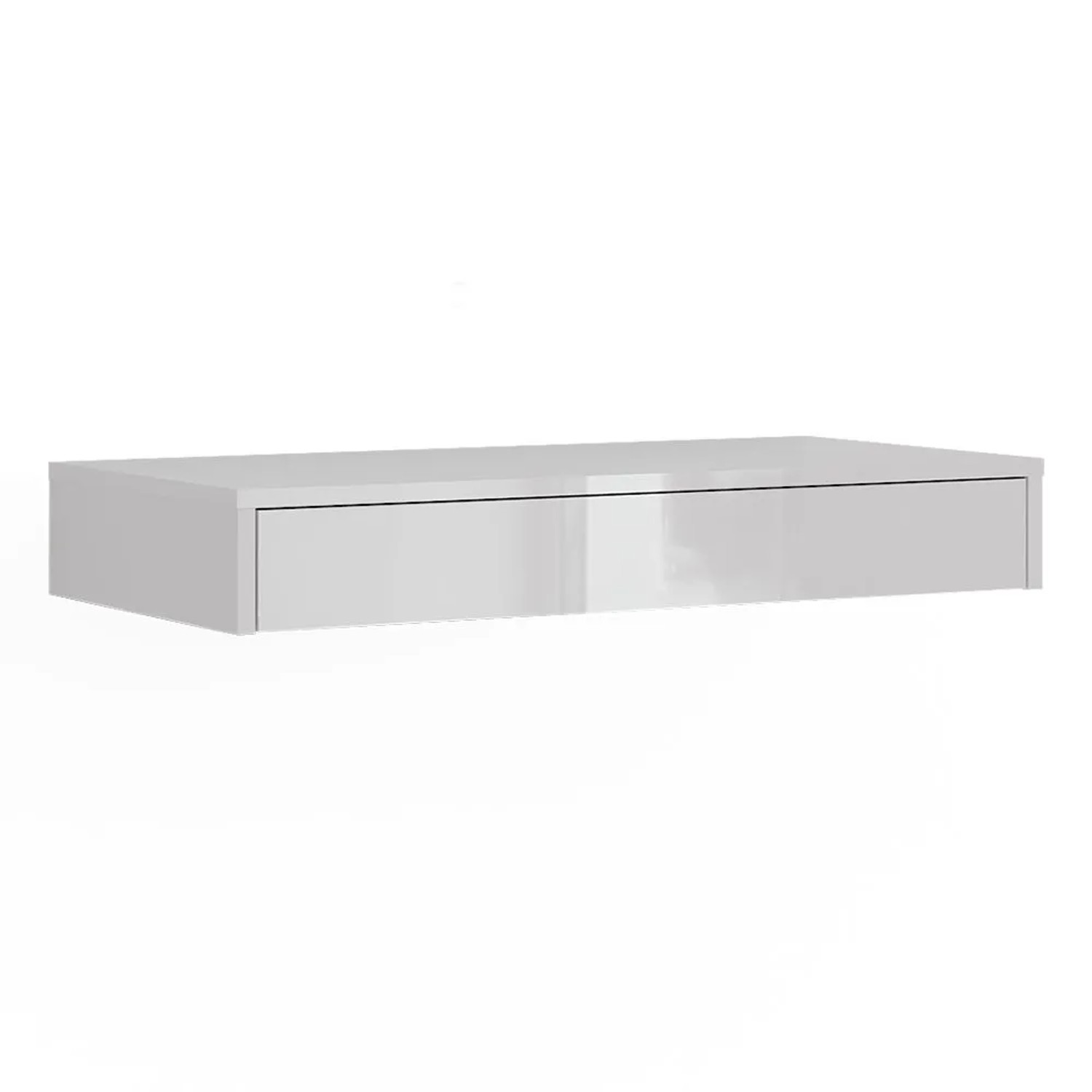 Vicco Wandregal Sherry Weiß Weiß Hochglanz 81 x 12 mit Schublade Art Nr 56572