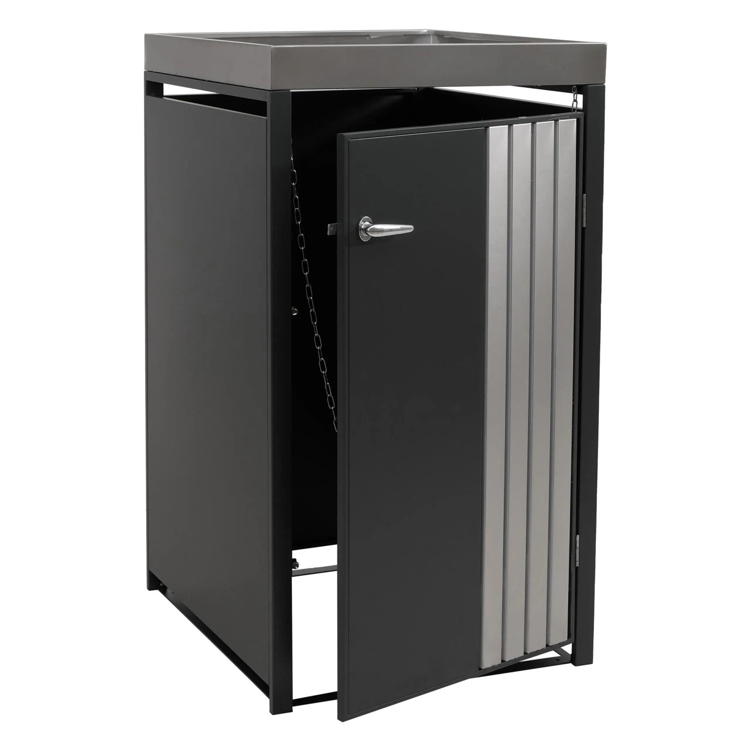 Proregal 1er-Mülltonnenverkleidung Mit Pflanzkasten HxBxT 125x68x84 cm Anth günstig online kaufen