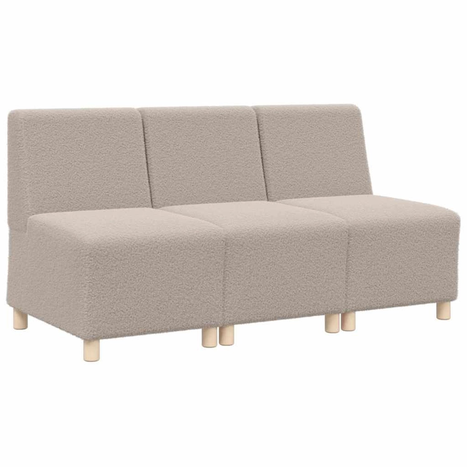 vidaXL Modulares Sofa ohne Armlehnen 3 Stk Hellgrau 55 x 74 x 82 cm 3399827 günstig online kaufen