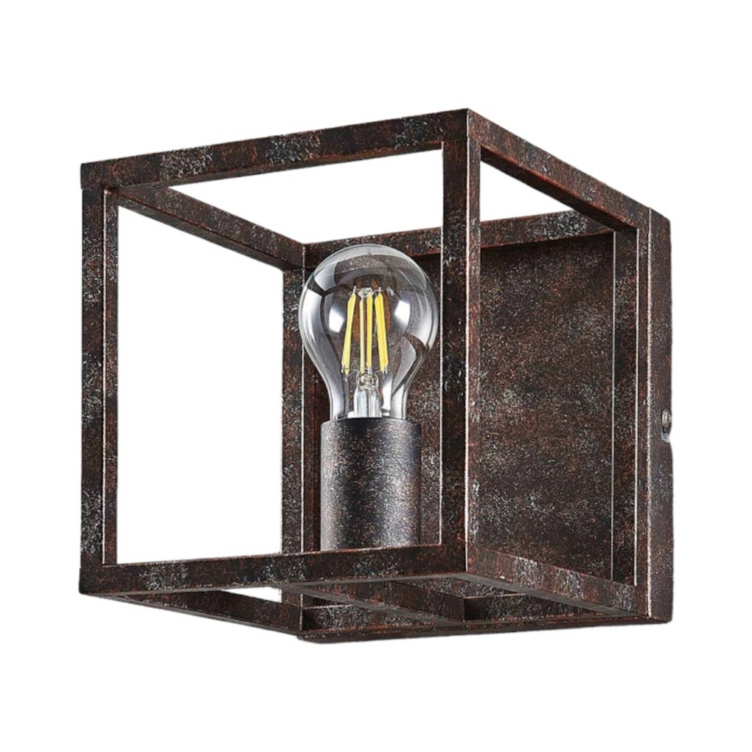 Lindby Deckenlampe Emin 9621504 Landhaus Vintage Rustikal in Braun aus Meta günstig online kaufen