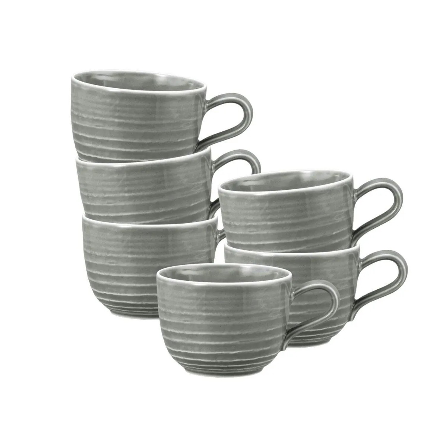 Seltmann Weiden Terra Kaffeetassen 260 ml 6er Set Perlgrau