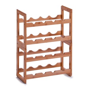 Stapelbares Weinregal aus Bambus für 8 Flaschen, naturfarben, von Zeller.