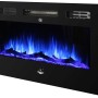 El Fuego Elektrokamin Bern 130 mit LED-Flammeneffekt in Blau, zur Wandmontage. Heizleistung 900-1800W.