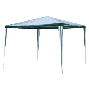 Grün-weißer 3x3 m Pavillon als Gartenzelt/Partyzelt für Gartenpartys & Events.