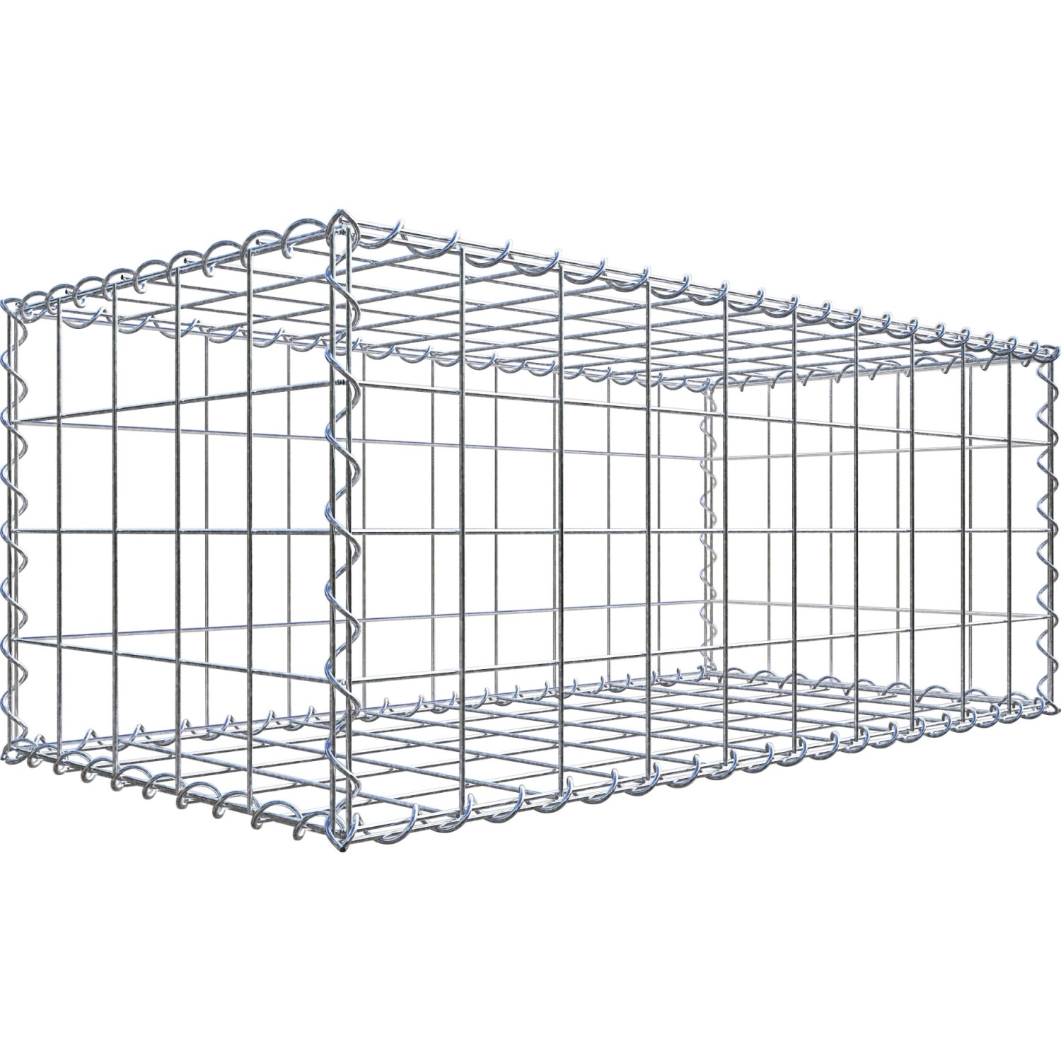 Gabiona Gabione 100 cm x 40 cm x 50 cm mit Maschenweite 10 cm x 10 cm
