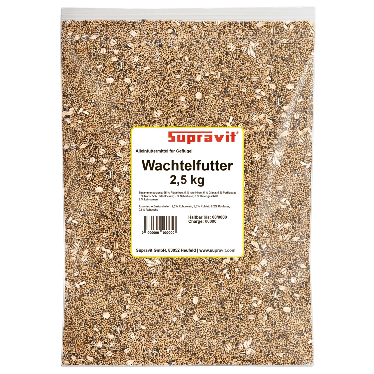 Supravit Wachtelfutter  Körnermischung für Wachteln und Hühner Alleinfuttermischung