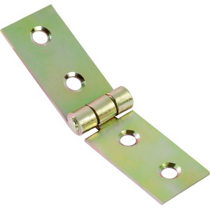 Gelb verzinktes, schmales Tischband (80x20mm) für bewegliche Verbindungen, Scharnier.