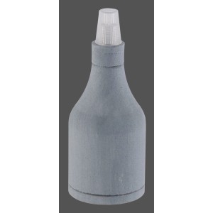 Graue E27 Lampenfassung im Retro-Look für Textilkabel und Filament Leuchtmittel.