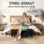 Schwarze Samt Sitzbank mit Stauraum von HOMCOM, genutzt im Schlafzimmer.