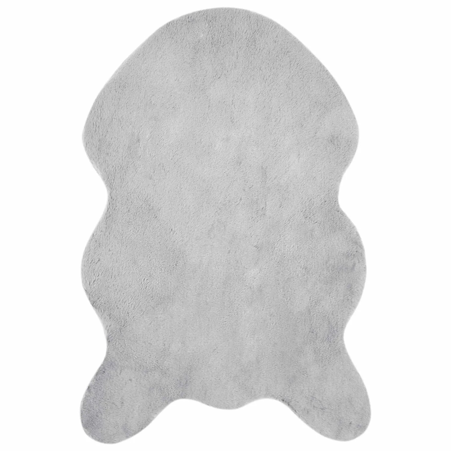 vidaXL Rutschfester Kunstfellteppich Olite Grau 80 x 120 cm Polyester 42021696