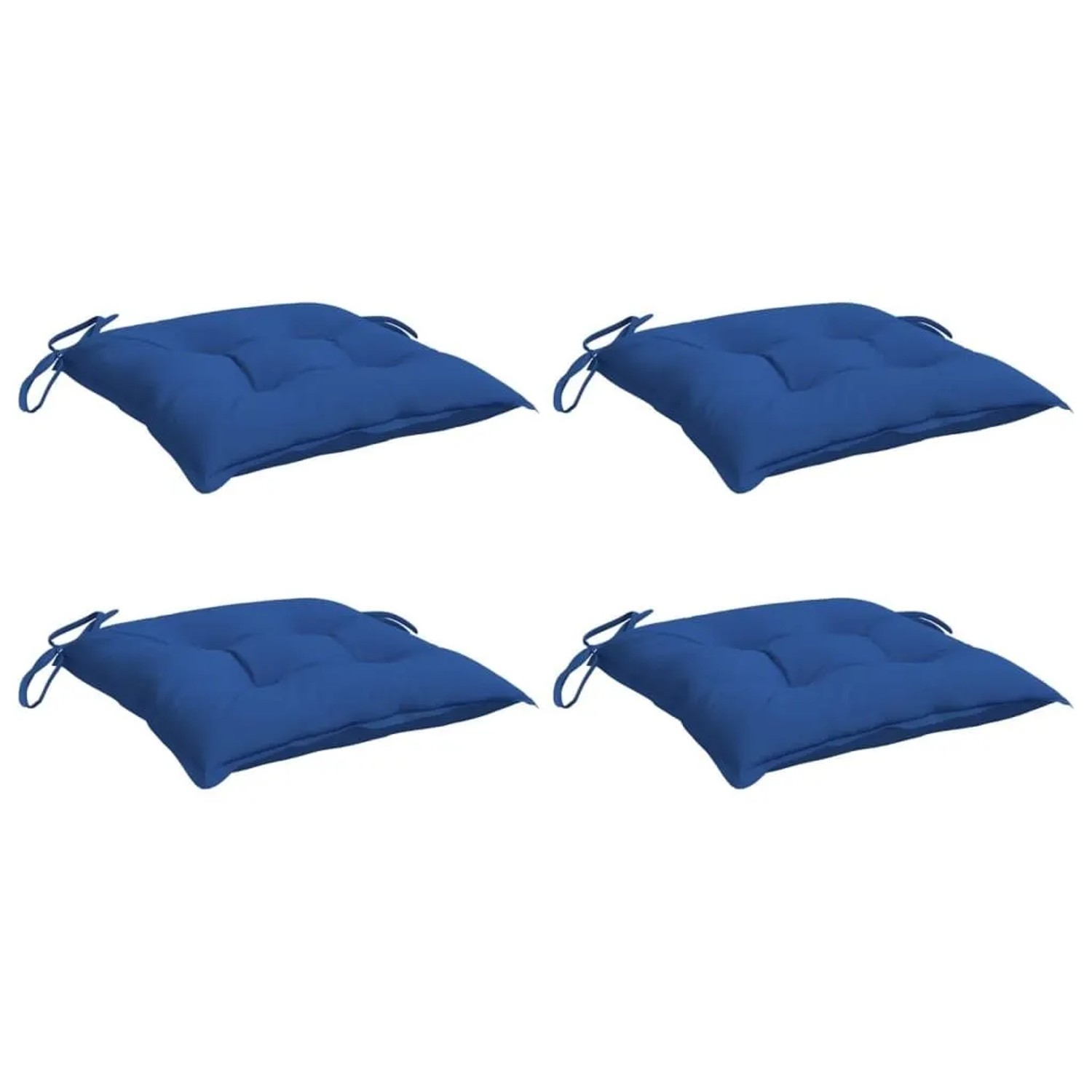 vidaXL Stuhlkissen 4 Stk Blau 40x40x7 cm Oxford-Gewebe 361481