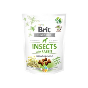 Brit Care Hunde-Snack Crunchy Cracker Insects mit Kaninchen, 200g Packung.