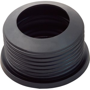 Schwarzer HT-Gumminippel 32/40 mm für Siphon- und Rohrverbindungen.