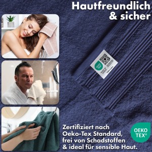 KARAT Handtuch Skipper Blue, 30x30cm, aus saugstarker Baumwolle, ideal für Bad, Wellness und Fitness.
