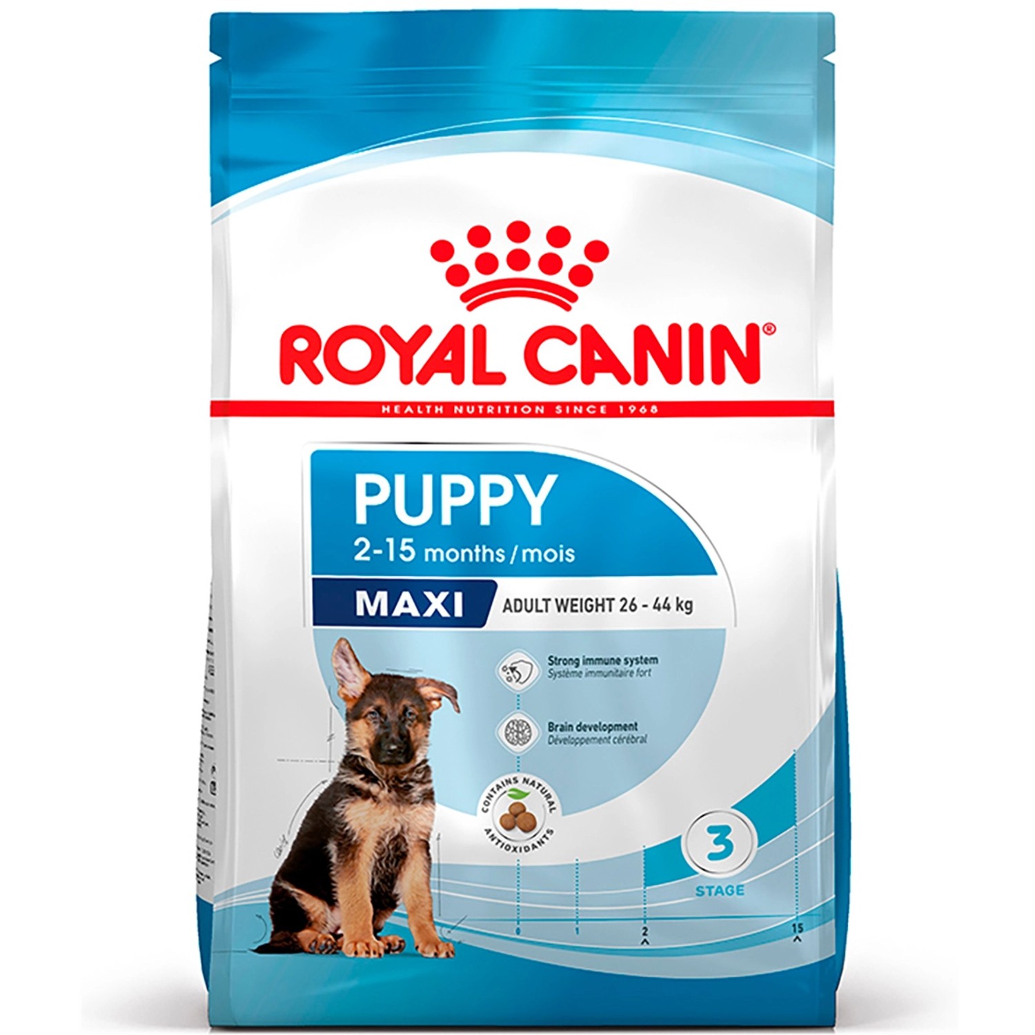 Royal Canin Maxi Puppy Trockenfutter 4kg für Welpen großer Rassen.