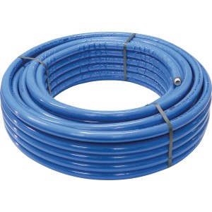 Blaues Mehrschichtverbundrohr, 50m Rolle, 16mm Durchmesser.